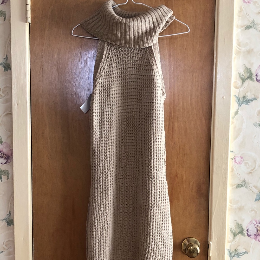 NWT beige sweater dress S